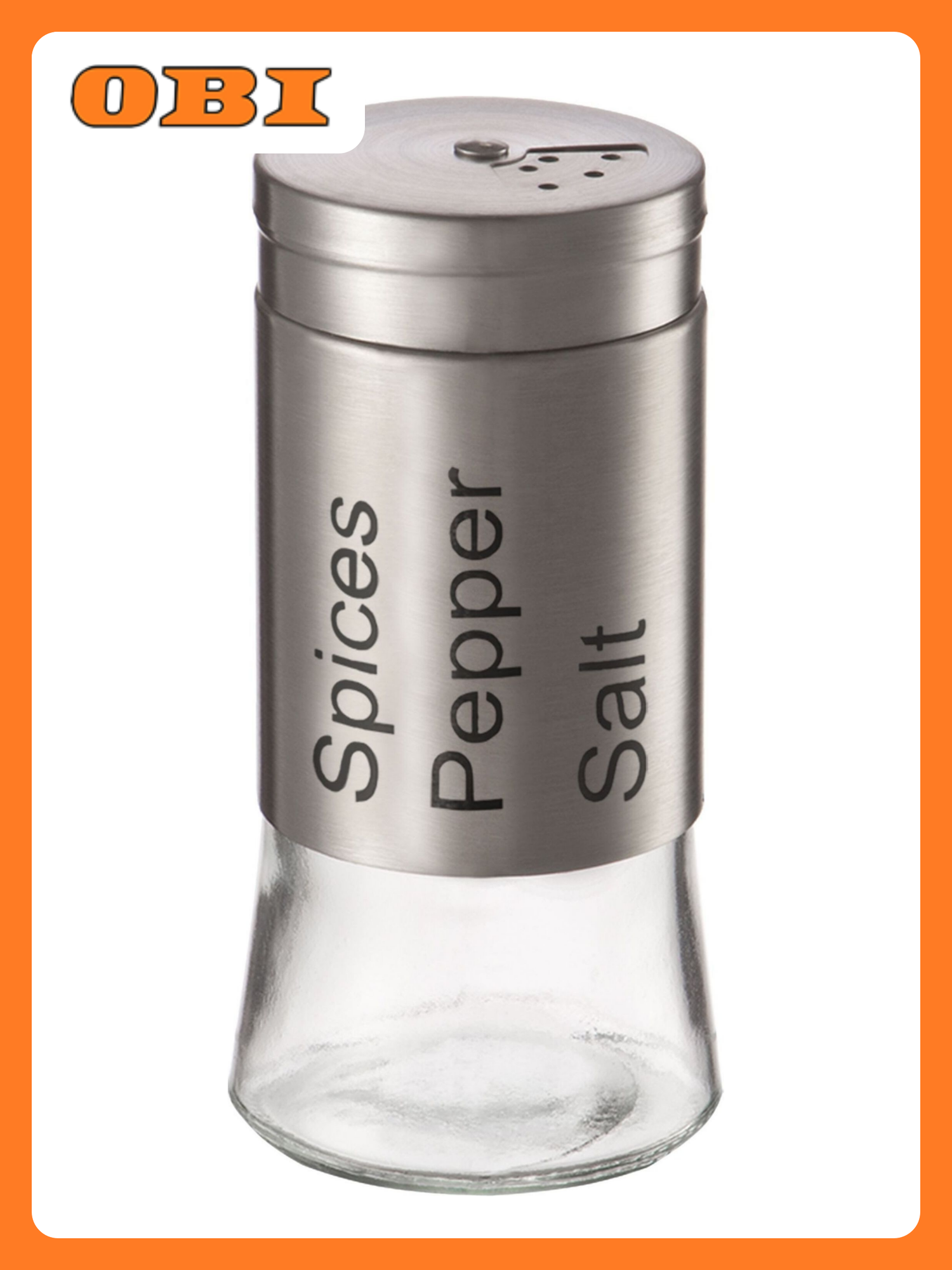 Банка для специй Lemax металл стекло герметичная крышка 130мл