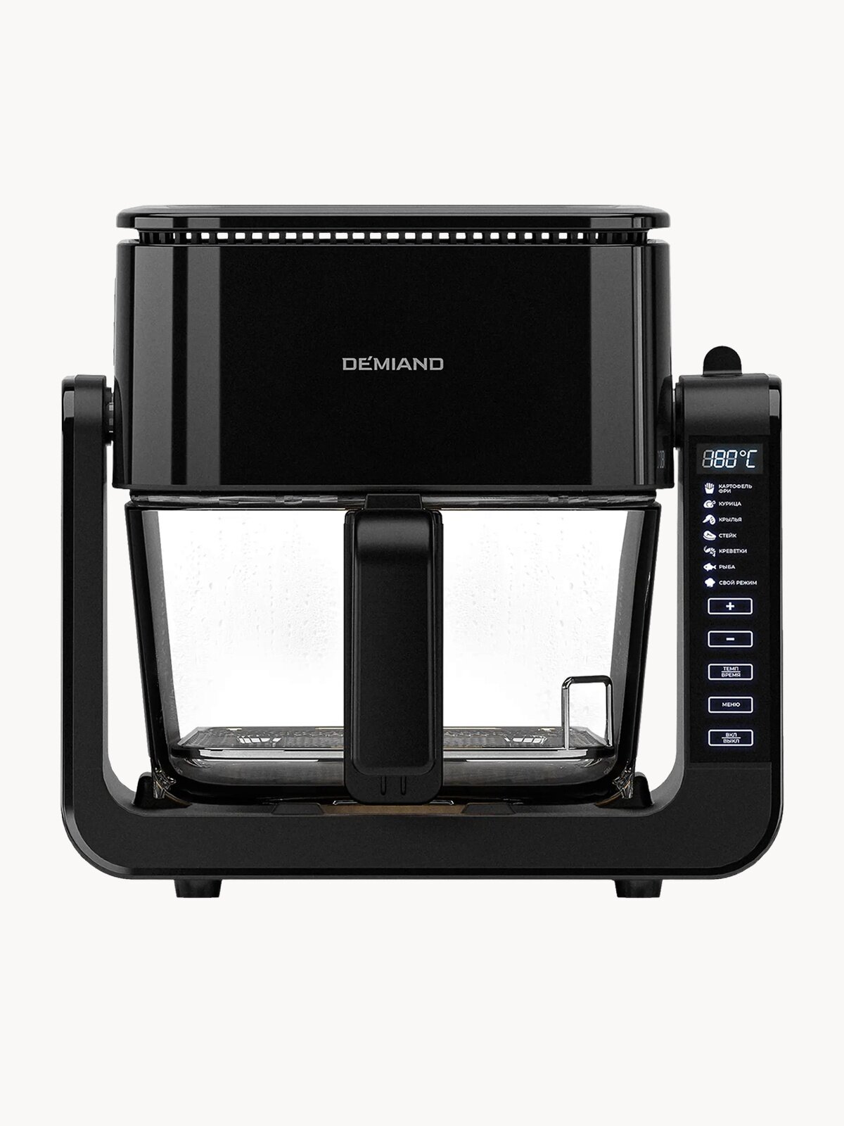 Комбинированный Аэрогриль Трансформер DEMIAND COMBO с уникальным механизмом FLIP-UP, черный