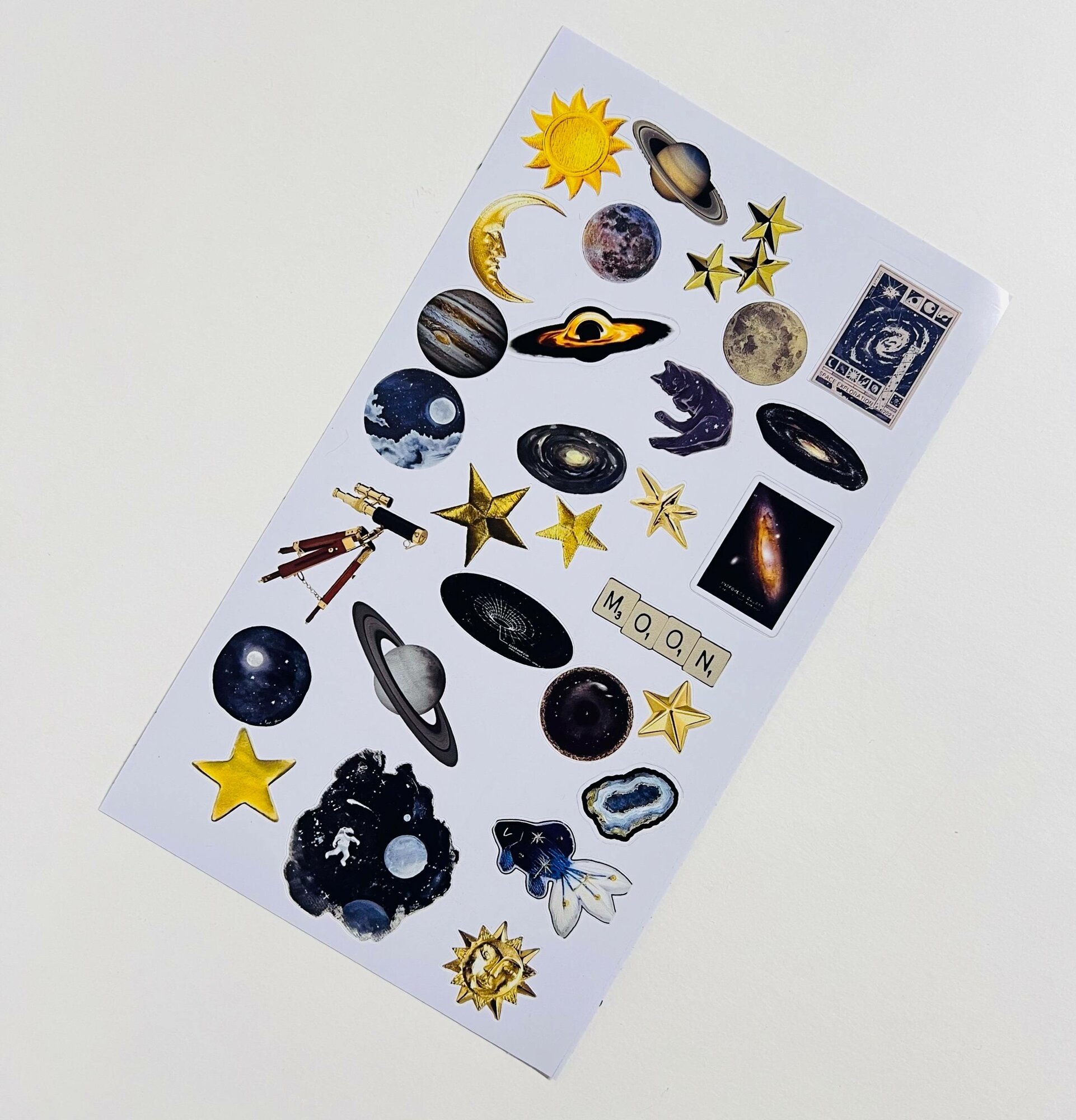 Наклейки космос виниловые для чехла смартфона, ноутбука, для скрапбукинга, глянцевая самоклеющая.