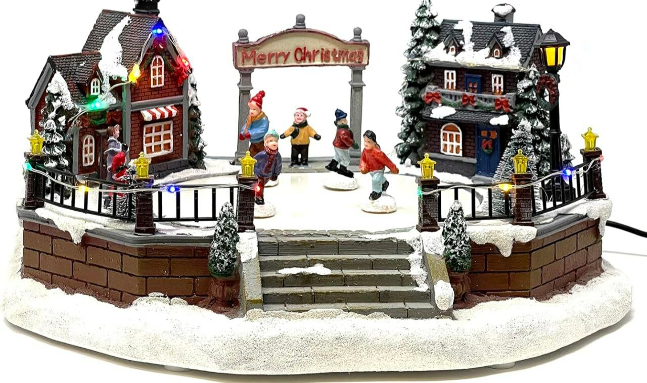 Композиция новогодняя светодиодная Luville  Рождественский каток  35x24 5x16 5 см