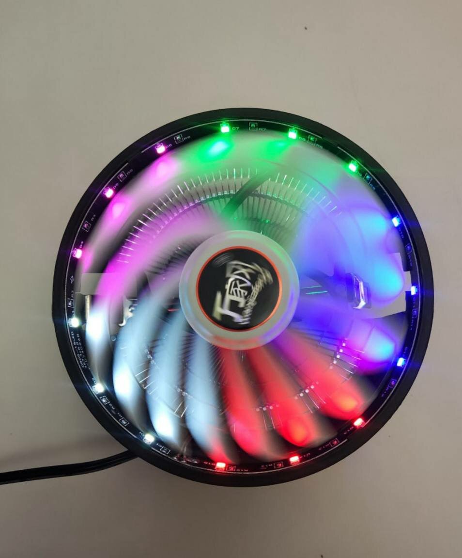 Универсальный процессорный кулер с RGB-подсветкой, Intel LGA775, 1155-1156, AMD 754, AM