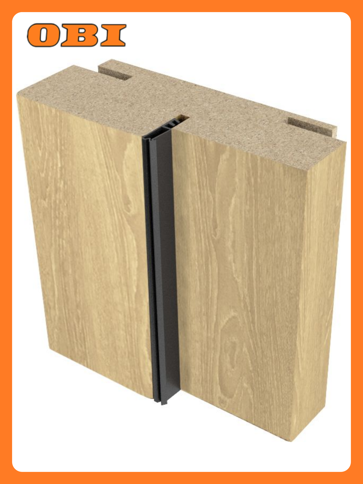 Коробка дверная сэндвич телескопическая 35х80 см  уплотнитель  ПВХ  дуб янтарный