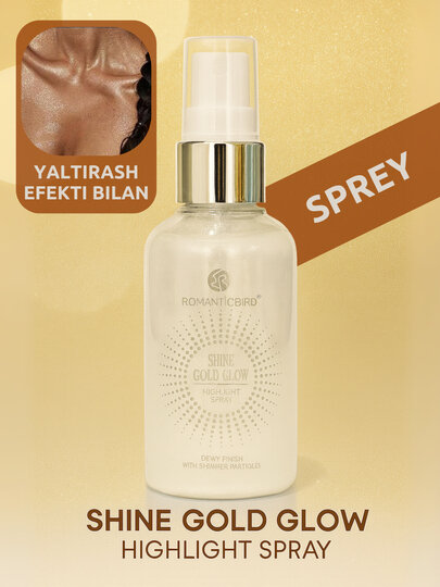 Спрей - шиммер для тела Romantic Bird, Shine Gold Glow, 60 мл — фото 1
