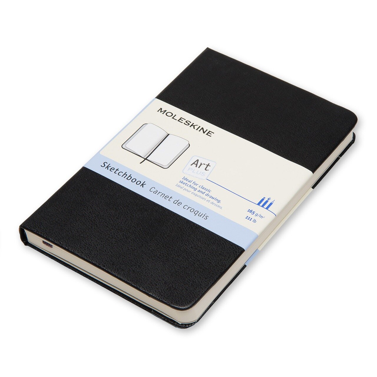 Скетчбук Moleskine Art Collection ARTQP014 Pocket 90x140мм, 80стр, нелинованный, твердая обложка, черный — фото 1