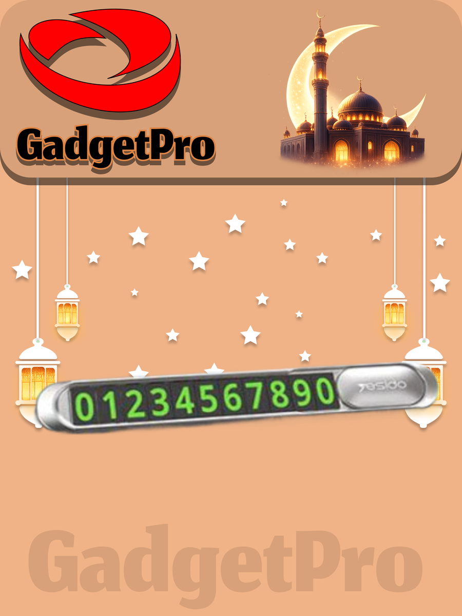 Парковочная автовизитка Yesido C88 с набором цифр, скрывающимся номером, крепление 3M, 2 режима