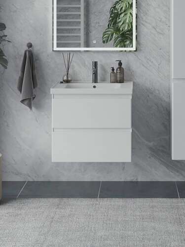 Изображение товара Тумба подвесная SanStar Riana 60 Без раковины для ванной комнаты, белая