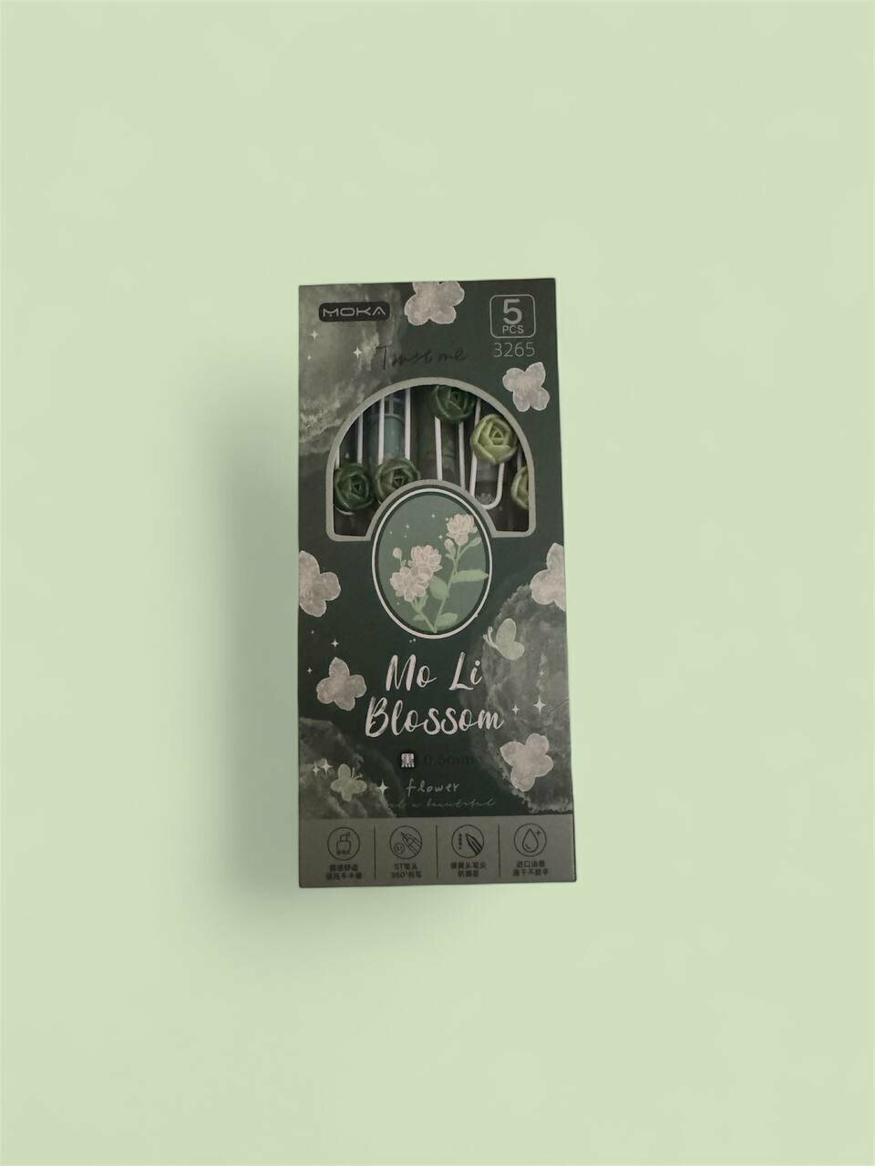 Ручка шариковая, автоматическая, с силиконовым захватом, зелёная, 0.5мм