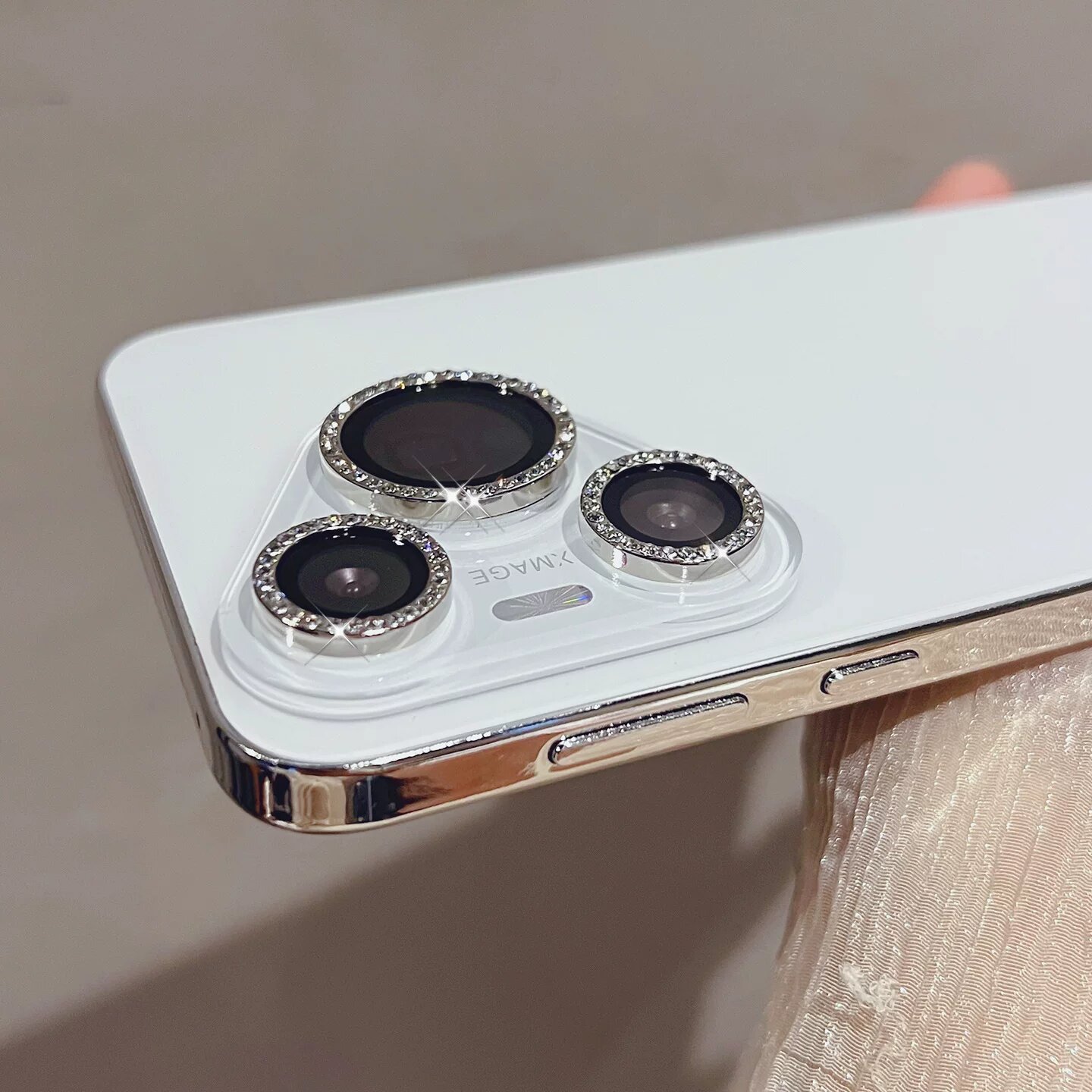 Защита объектива с водяным бриллиантом для Huawei Pura 80, серебристый цвет, премиум-пленка