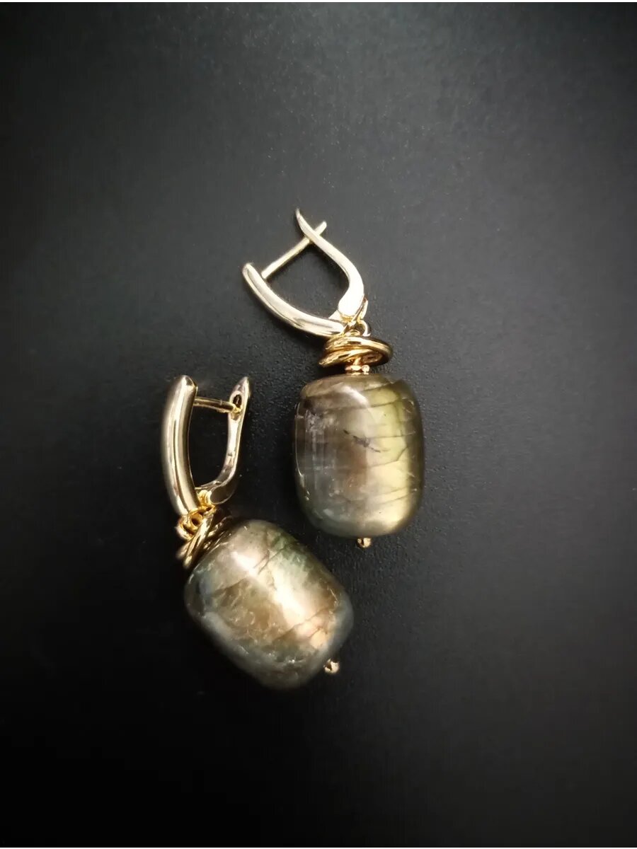 Серьги myartofstones, оранжевый/красный