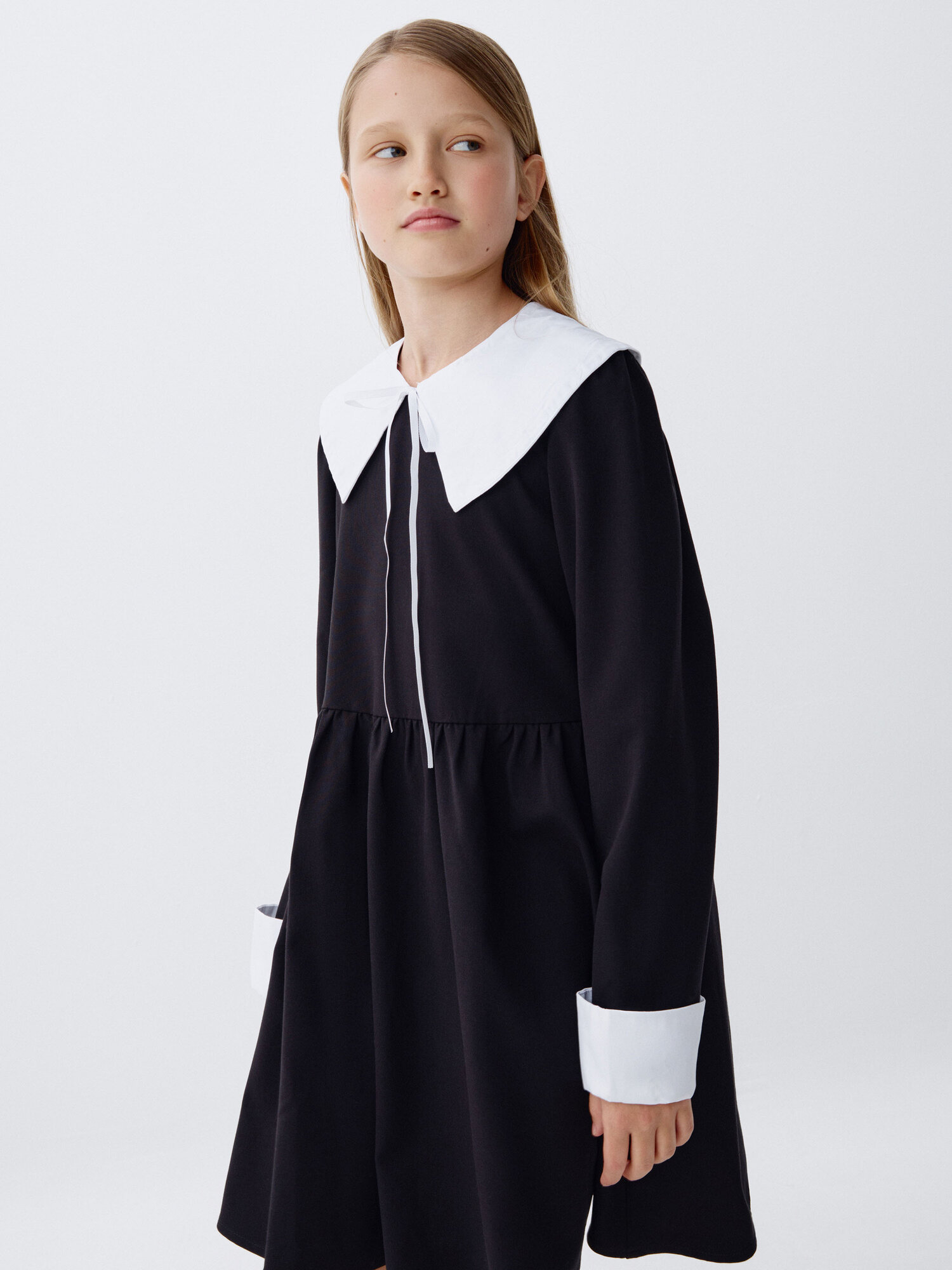 Школьное платье Sela размер 134 черный