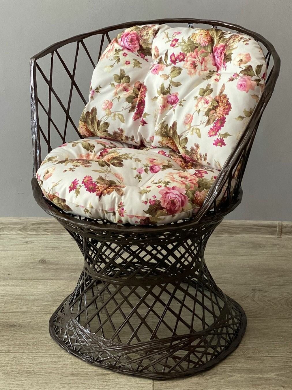 Всепогодное кресло садовое плетёное из ротанга для дома и дачи