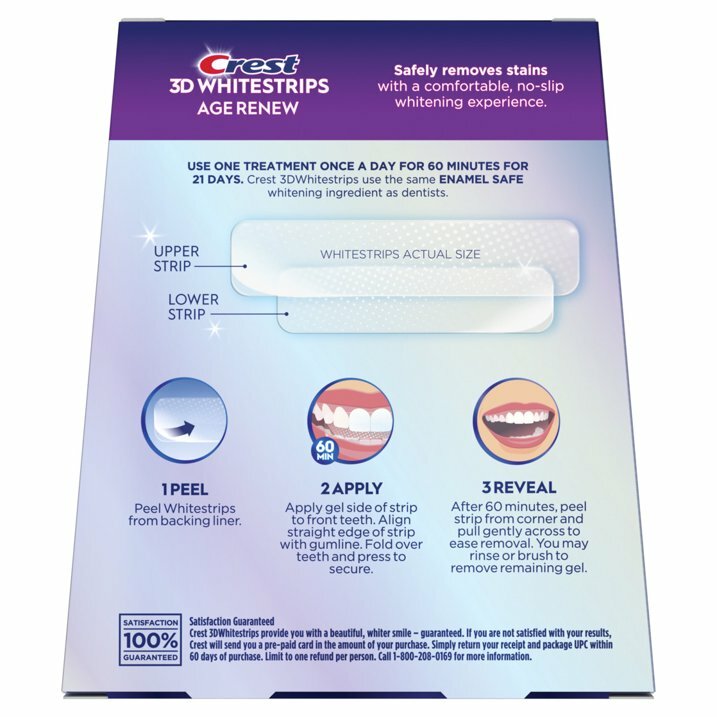 Картинки Отбеливающие полоски для зубов Crest 3D Whitestrips Age Renew (Supreme Bright)