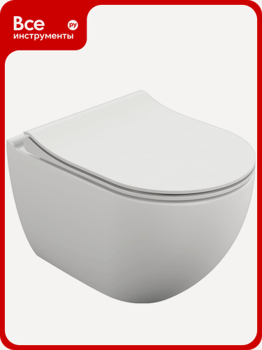Изображение товара Подвесной унитаз Cersanit BRASKO SMART CLEAN ON DPL EO SLIM LP 64824 антибактериальное покрытие, безободковый