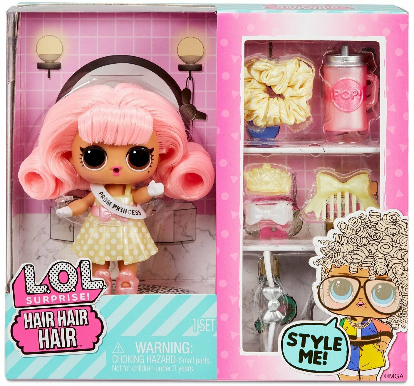 (розовые волосы) LOL Surprise Hair Hair Hair 580348_1 - Кукла ЛОЛ Хаир Prom Princess