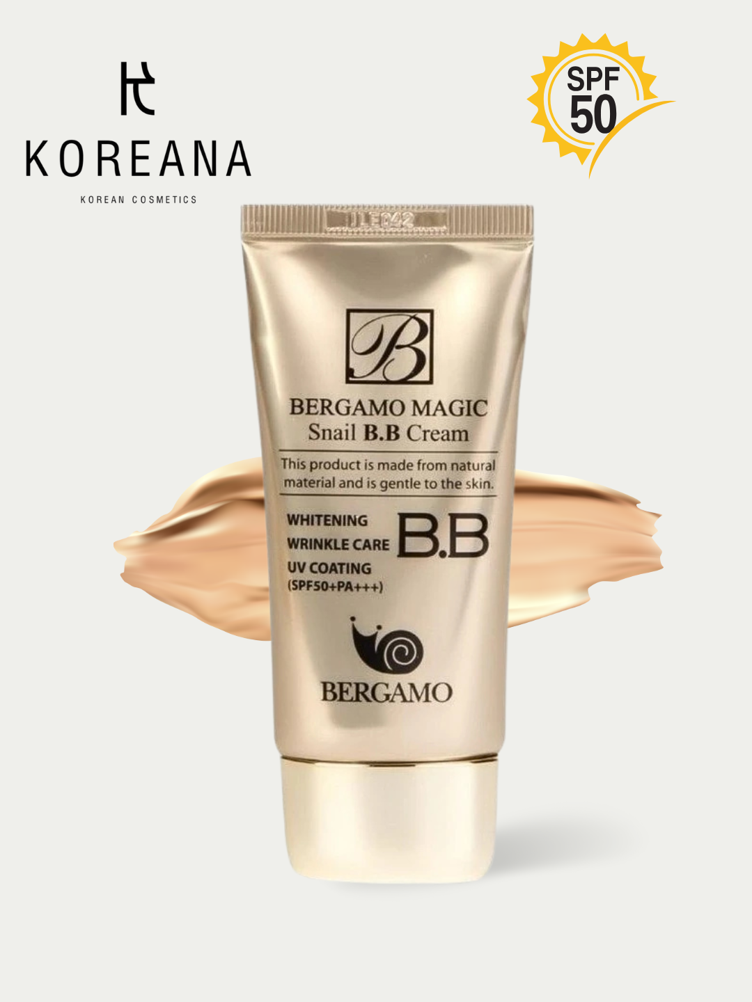 Тональный крем для лица, Bergamo BB, матирующий, увлажняющий, с SPF, 50 мл