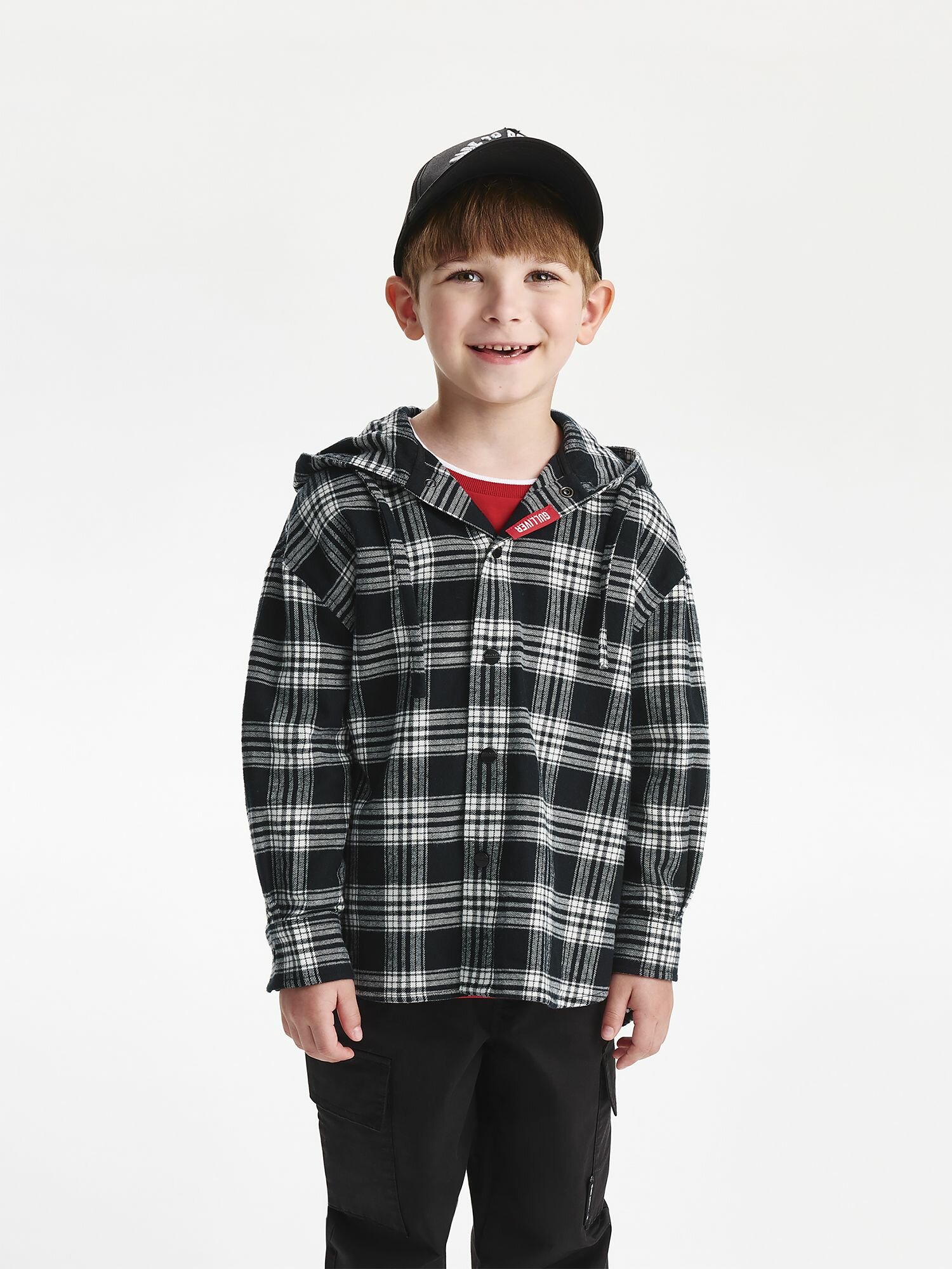 Рубашка Gulliver, размер 134-68-60, черный