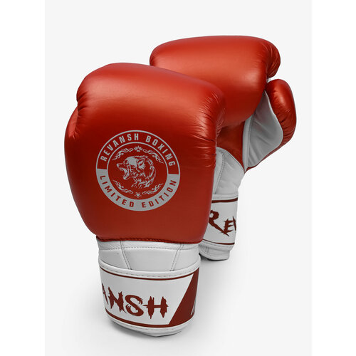 Перчатки из натуральной кожи с печатью, REVANSH TOP RED WHITE, арт. RG-TOPRED-L12