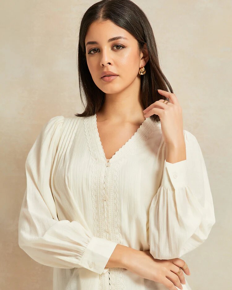 Блуза REDTAG, размер 18, бежевый — фото 1