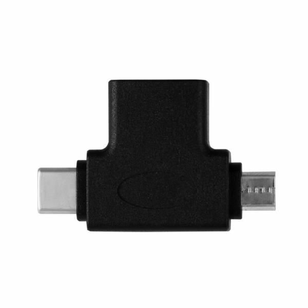 Переходник Type-C USB 3.0 Af -> USB-C+micro-B (ORIENT UC-302) — фото 1
