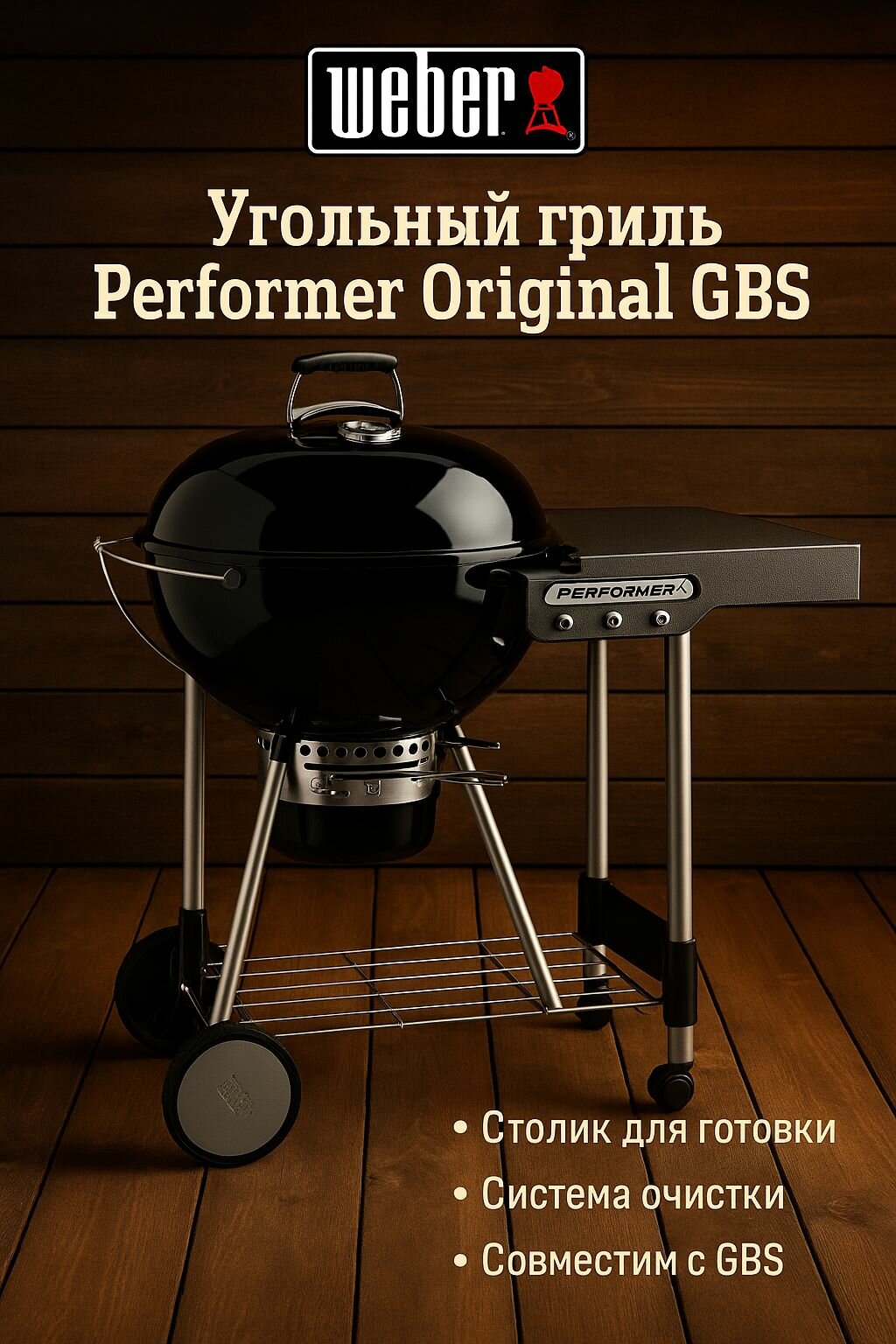 Угольный гриль Weber Performer Original GBS 57 см