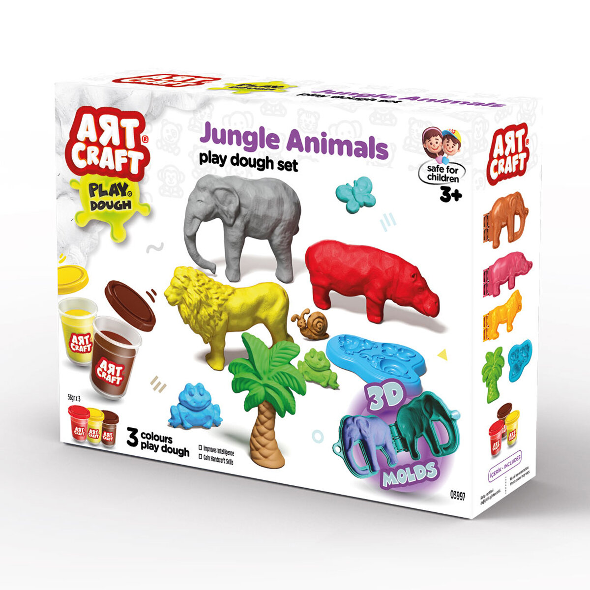 Набор для лепки Африка, тесто 3х56г — фото 1