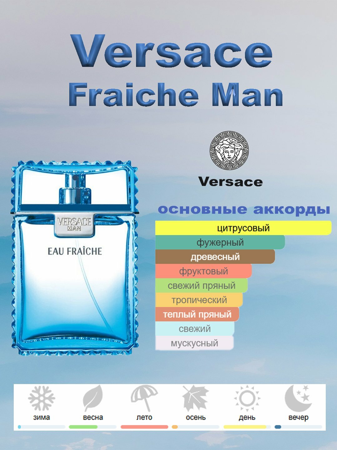 Versace Light Fresh Aromat – Современный и освежающий парфюм для мужчин, 100 мл