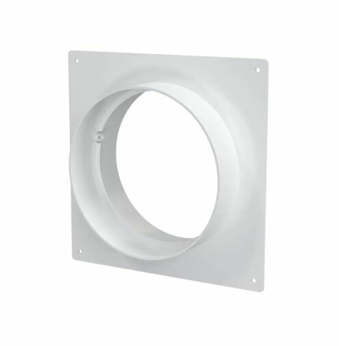 Пластина настенная с соединителем для круглых воздуховодов Fonet D125 мм пластик