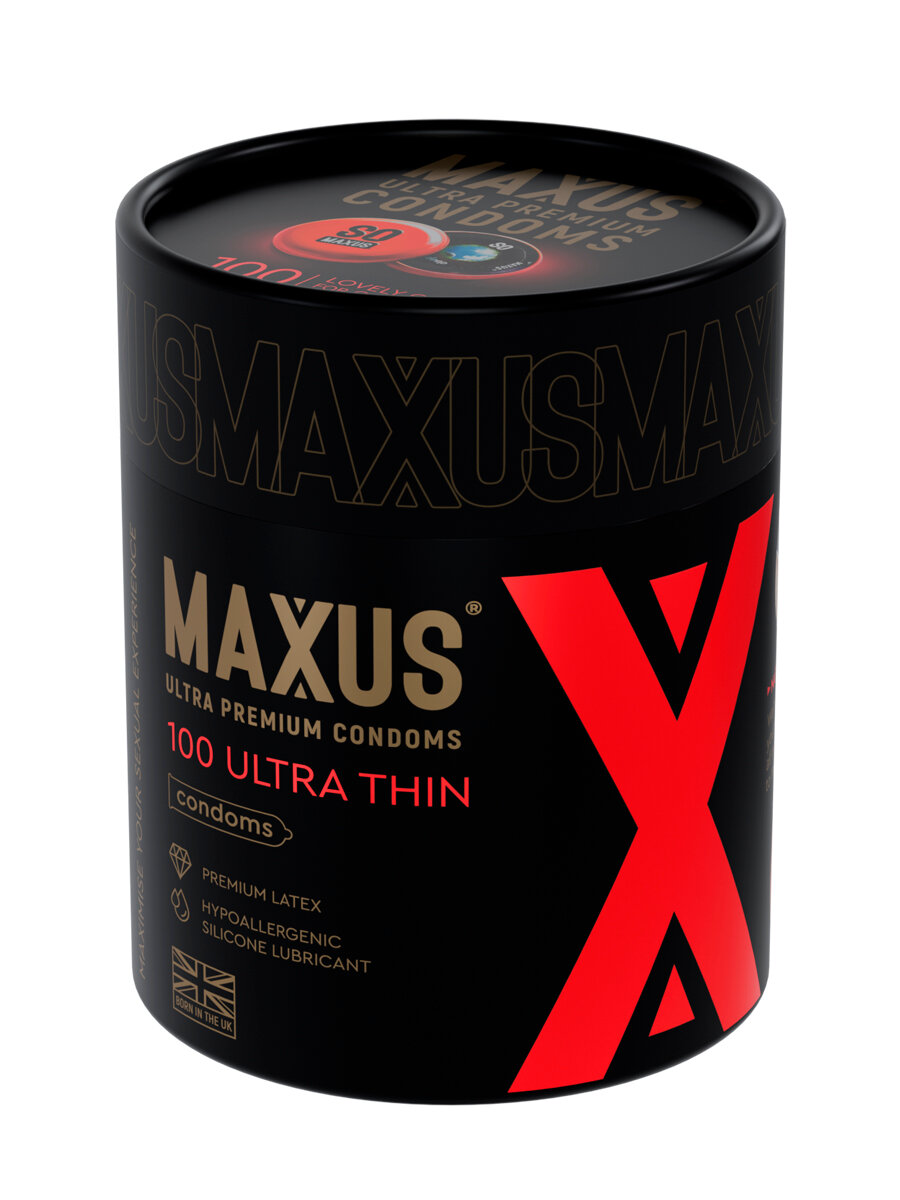 Презервативы MAXUS Ultra Thin с кейсом, ультратонкие X-Edition, 100 шт