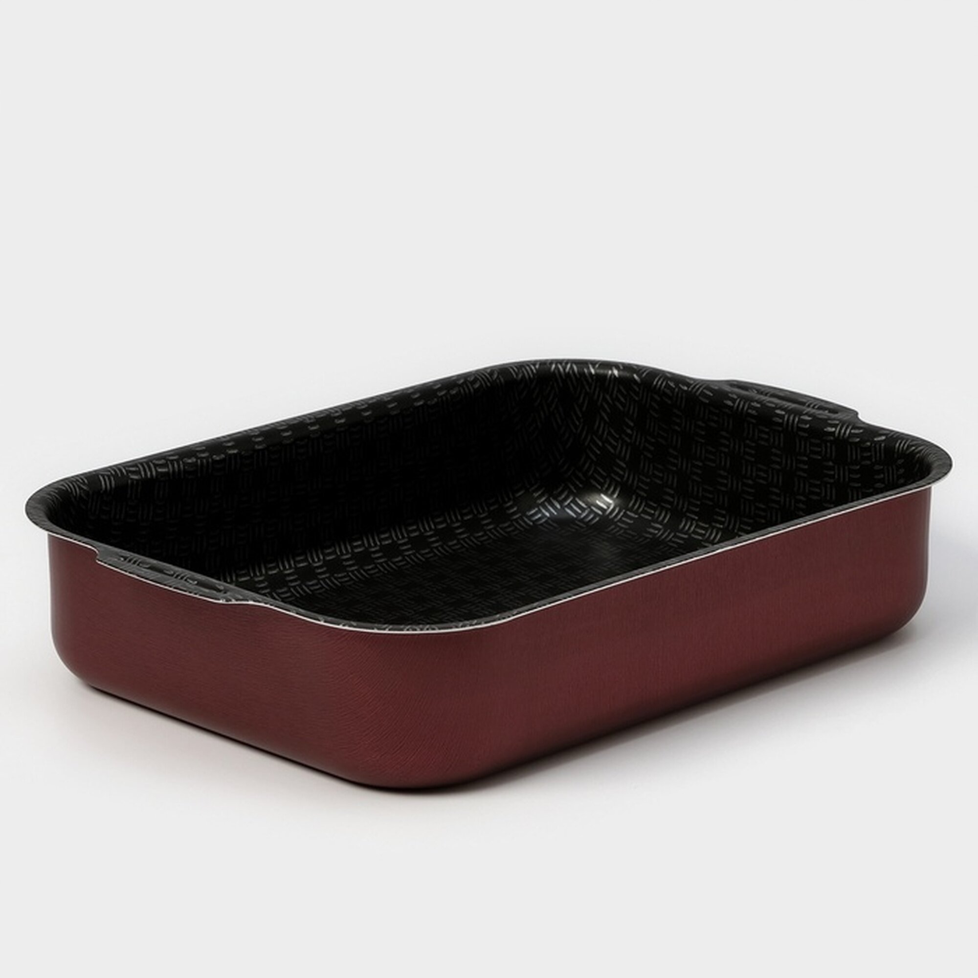 Противень «Хозяюшка» 19×25 см антипригарное покрытие цвет бордовый