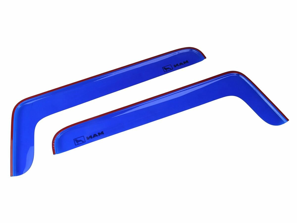 Дефлекторы боковые MAN TGS (малый угол) Синие — фото 1