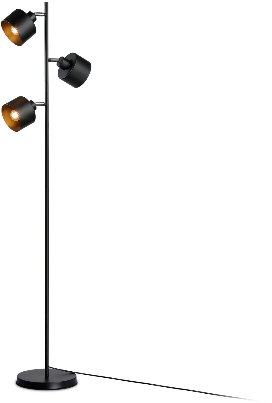 Торшер Ambrella Light Traditional TR8155, черный, 3 плафона, Е27