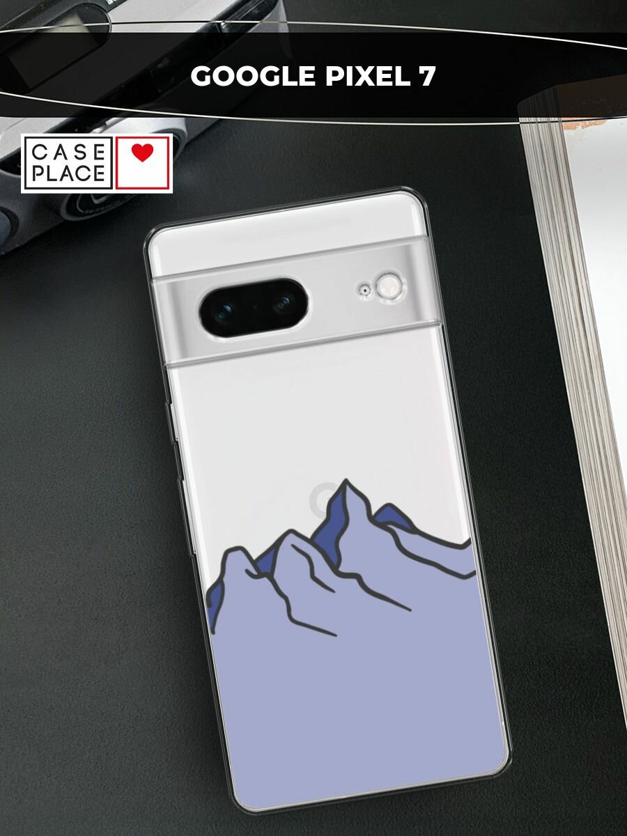 Чехол на Google Pixel 7 / Гугл Пиксель 7 с принтом "Гора", прозрачный