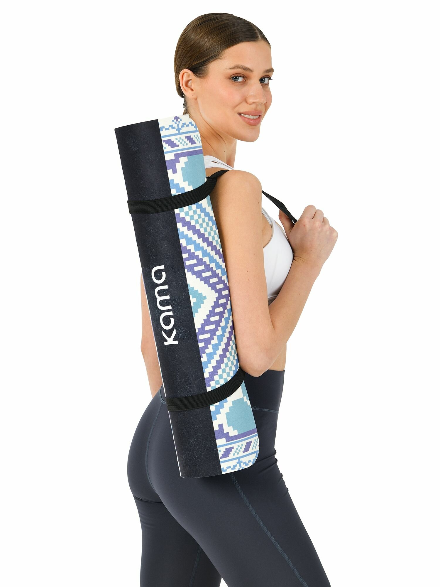 Коврик для йоги и фитнеса, 6 мм, Kama / COVER — фото 1