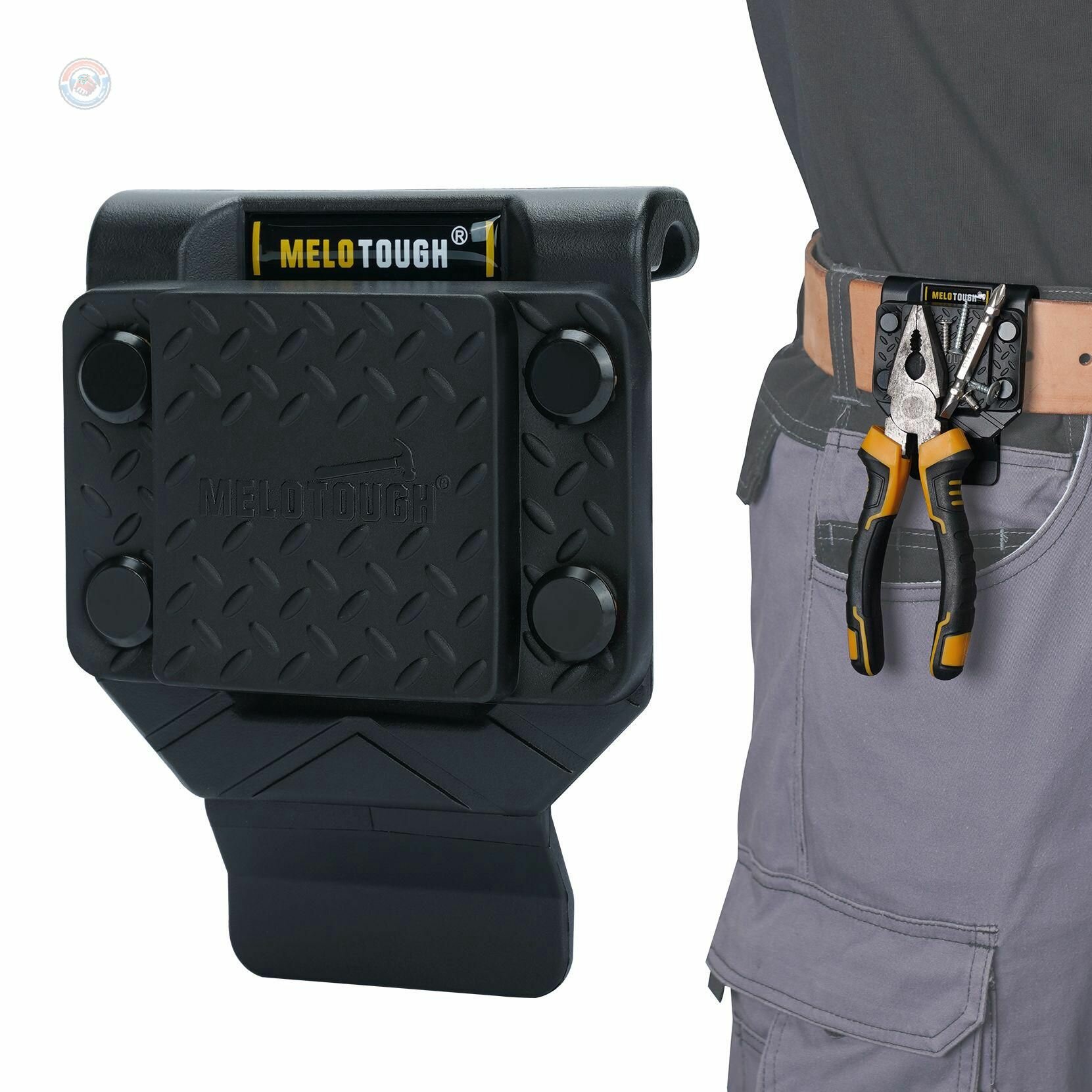 Магнитный держатель для инструментов на ремень подвес-крюк с неодимовыми магнитами кобура для отвертки молотка гаечных ключей универсальный поясной магнит для строителей электриков и мастера