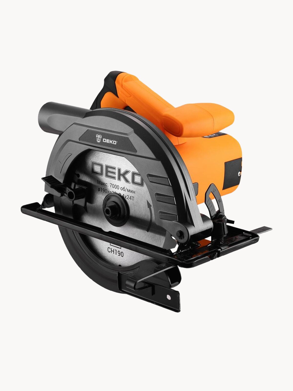 Дисковая циркулярная пила DEKO, 1500Вт, 190мм диск, 5000 об/мин