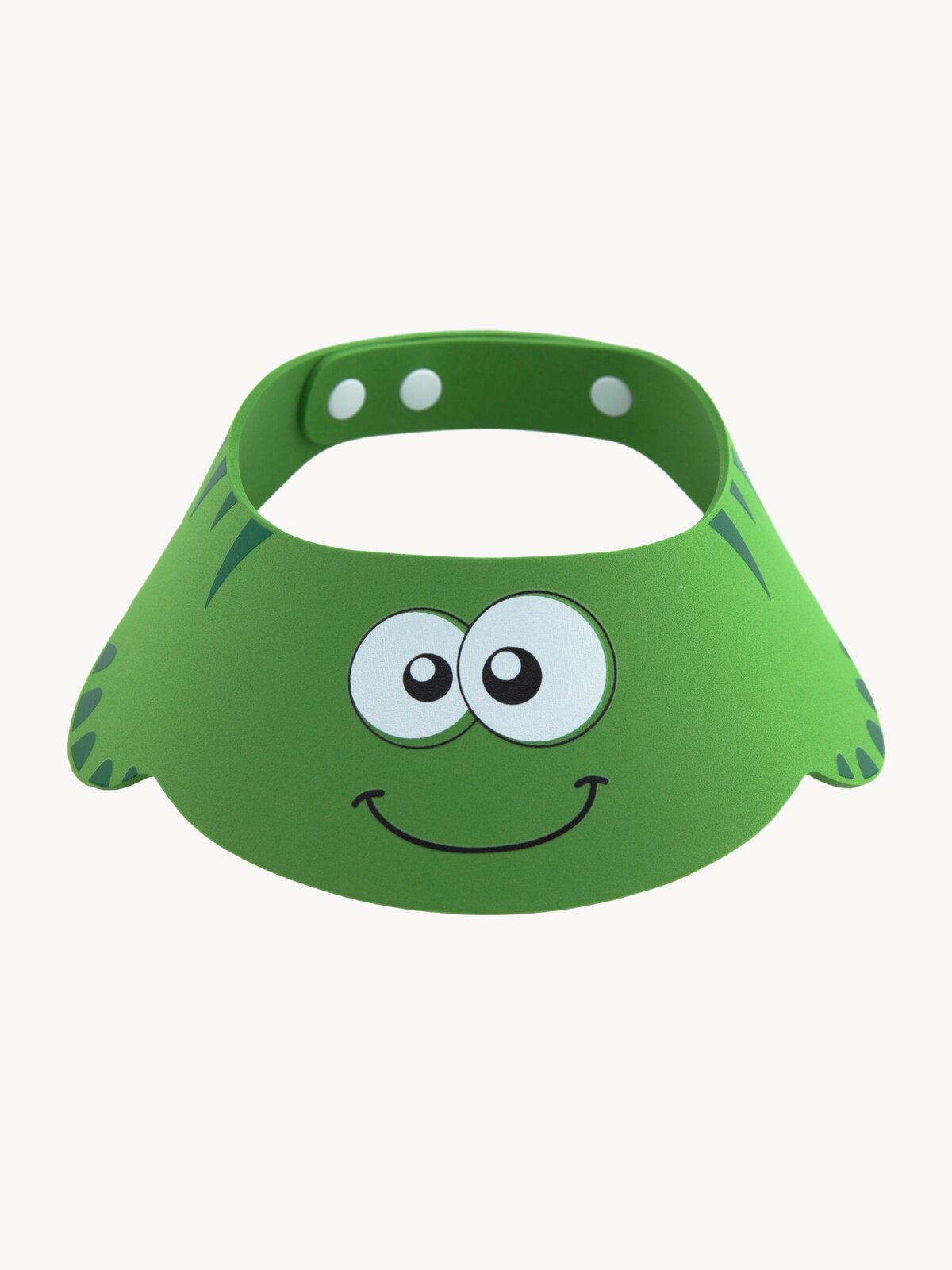 Козырек ROXY-KIDS "Зеленая Ящерка", для защиты глаз, кнопки, зеленый