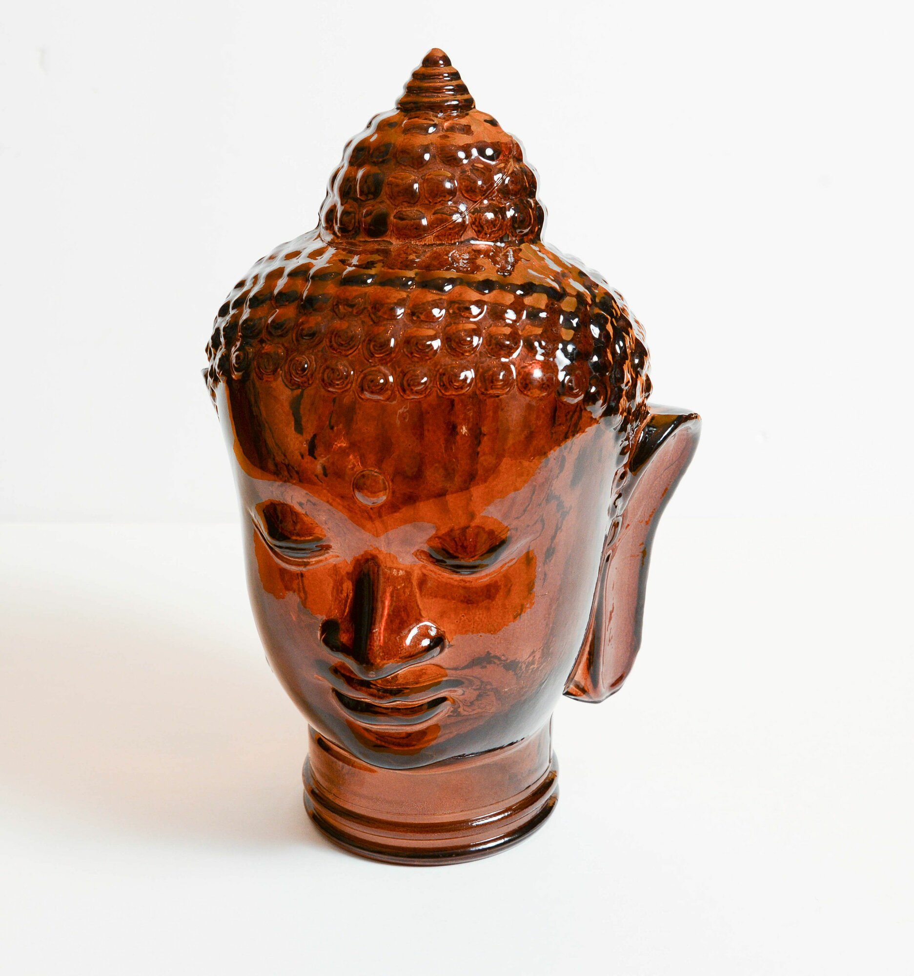 Декор для стола "Будда"; стекло; H30см; оранж. — фото 1