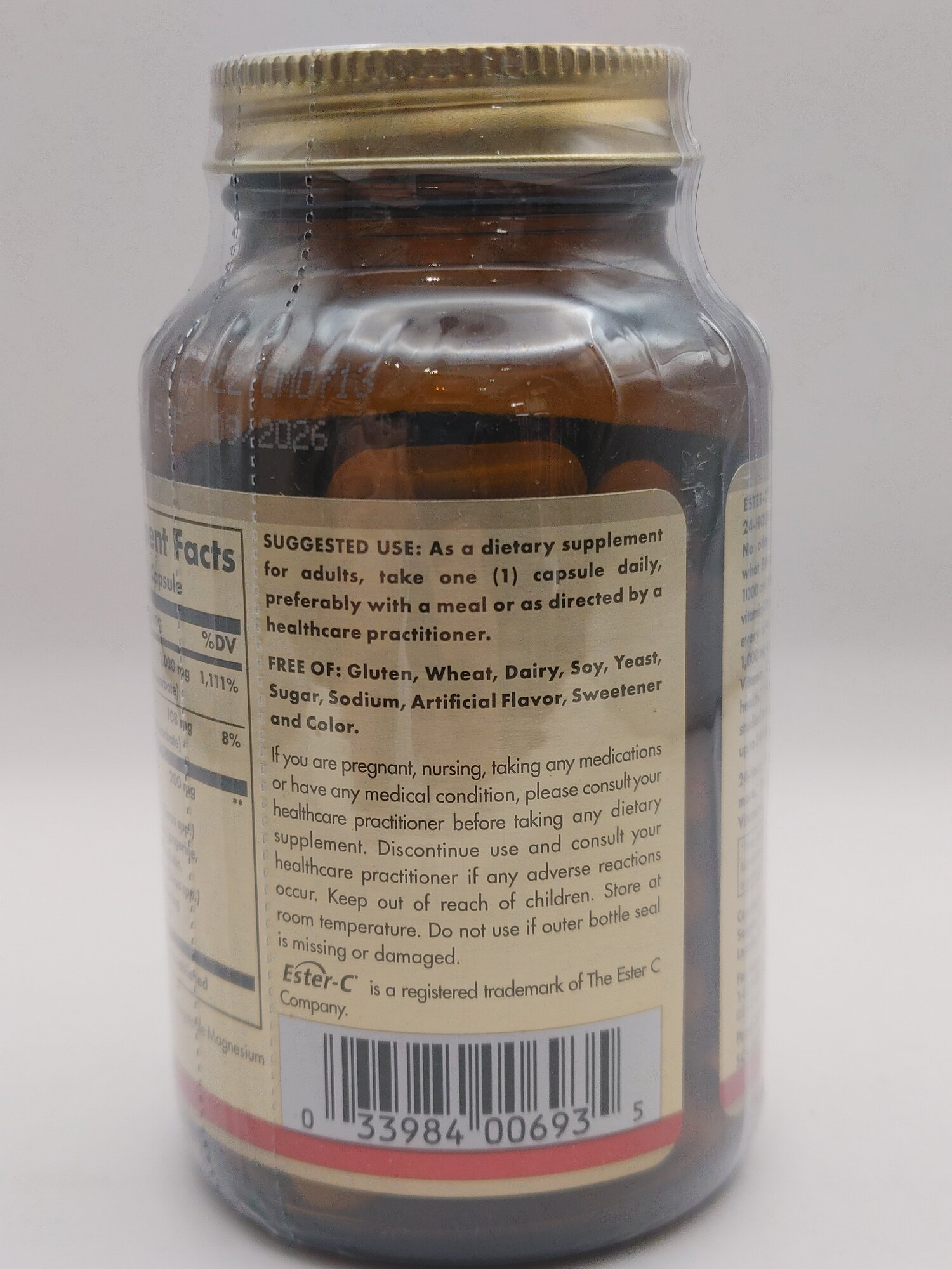 Solgar, Ester-C Plus, Солгар витамин C, 1000 мг, 50 капсул для иммунитета — фото 1