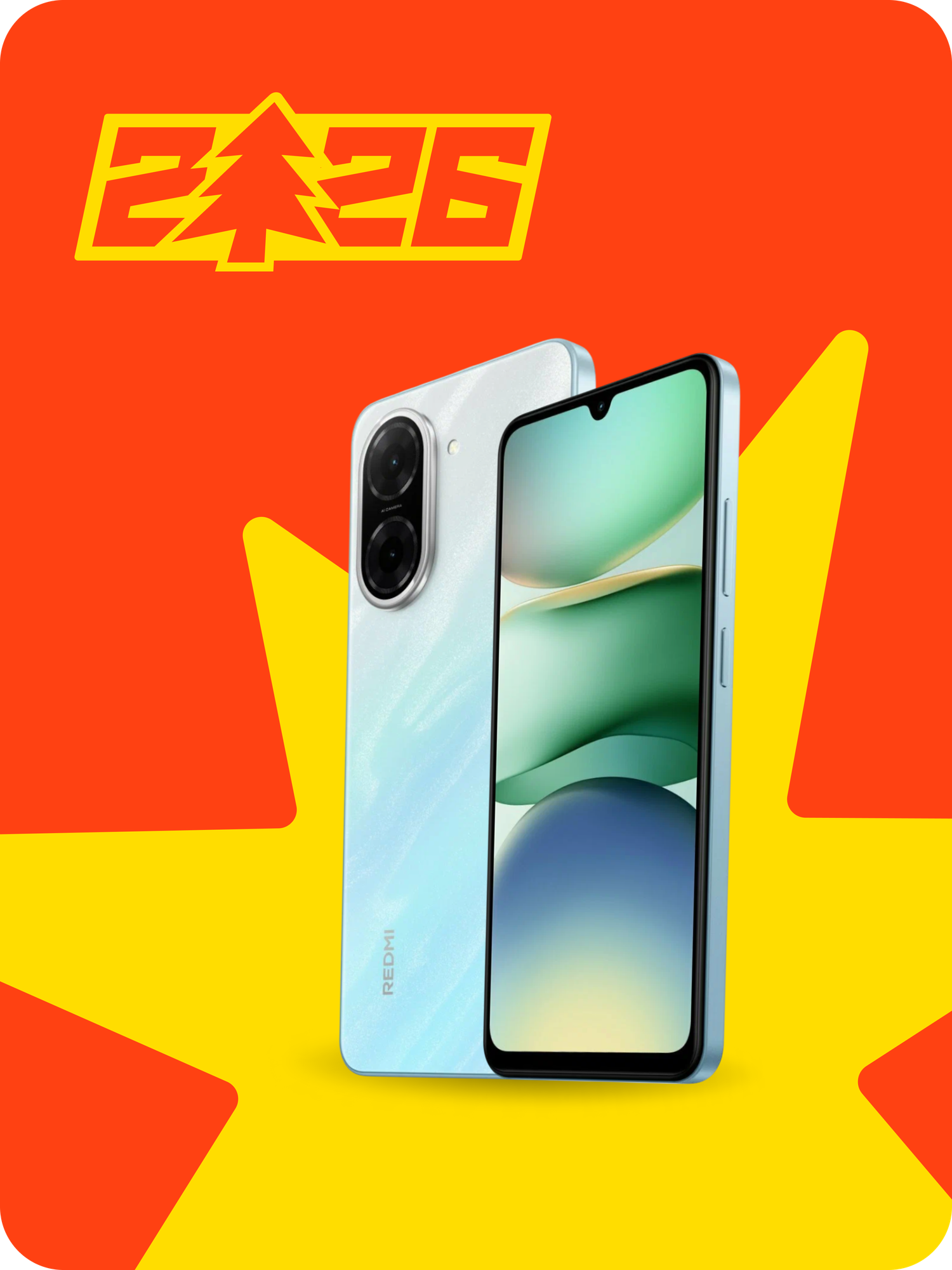 Смартфон Xiaomi Redmi A5, 6.88 IPS дисплей, 32 Мп камера, батарея 5200 мАч, 4/128GB, Ocean Blue