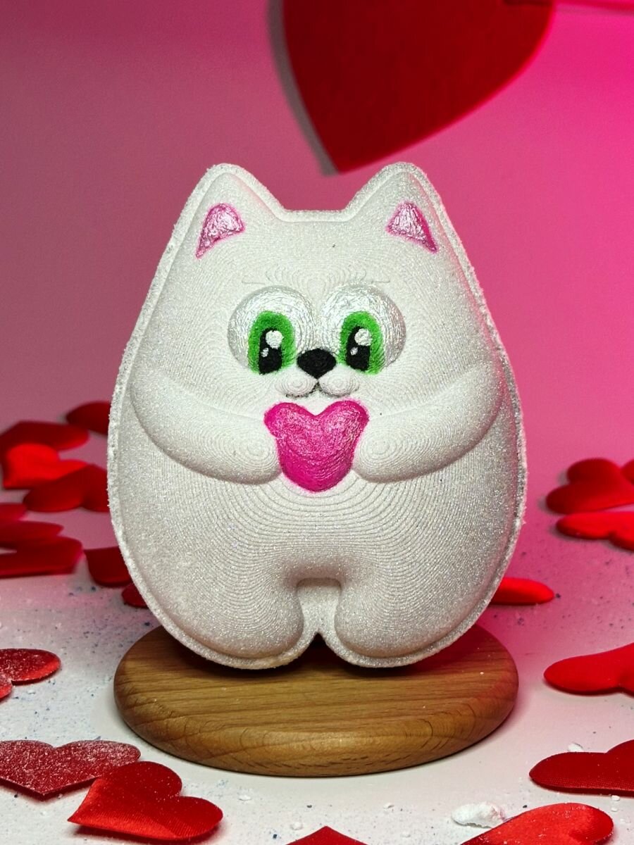 3D форма для бомбочек Влюблённый кот — фото 1