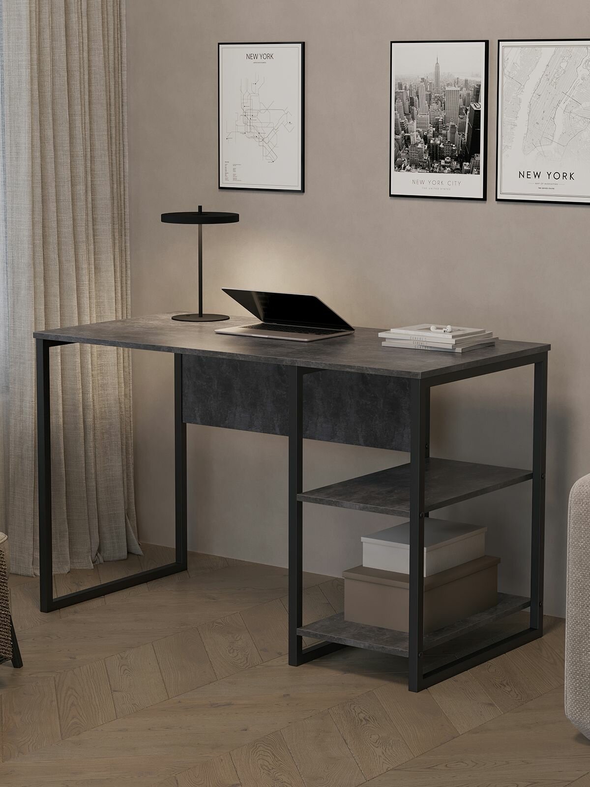 Стол письменный, компьютерный, игровой, лофт, 120х60х75 см (ШхГхВ)