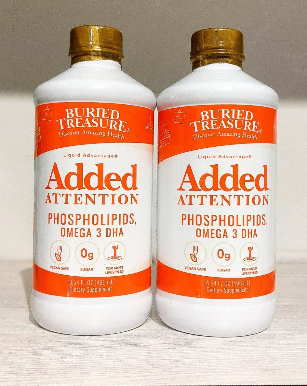 Buried Treasure Added Attention: фосфолипиды и Омега-3 DHA, 496 мл