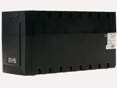 Изображение товара ИБП Powercom RAPTOR RPT-1000A EURO, линейно-интерактивный, 1000 ВА/600 Вт, 3 евро-розетки (Schuko), черный