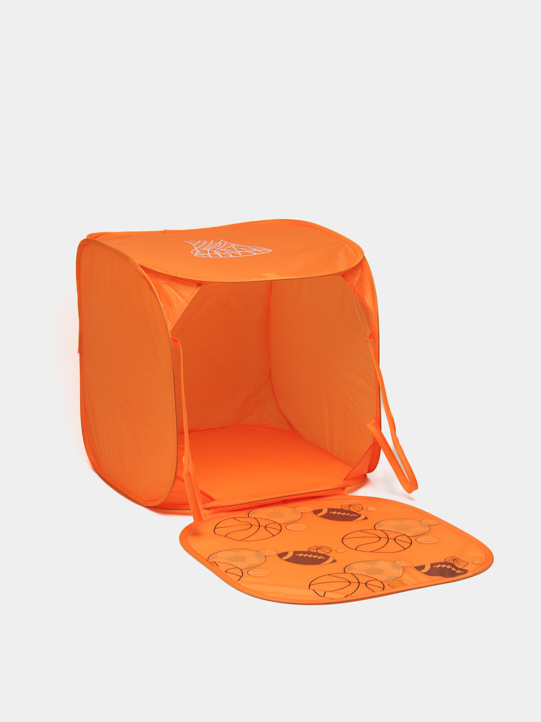 Корзина для хранения игрушек в детскую вместительная, прочная и стильная (оранжевый)