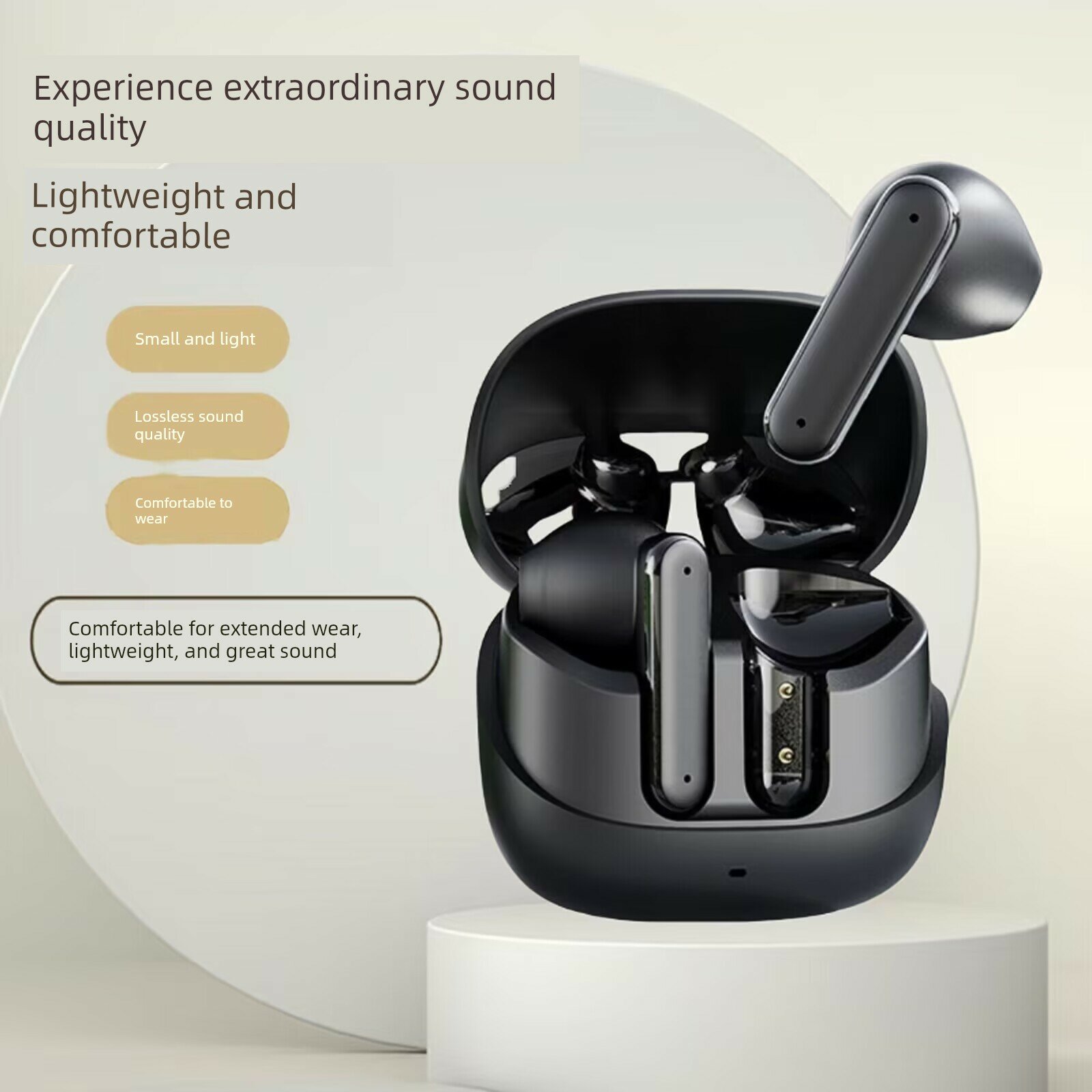 Беспроводные наушники Bluetooth с шумоподавлением, Bluetooth 5.4, длительное время работы батареи для спорта и игр,