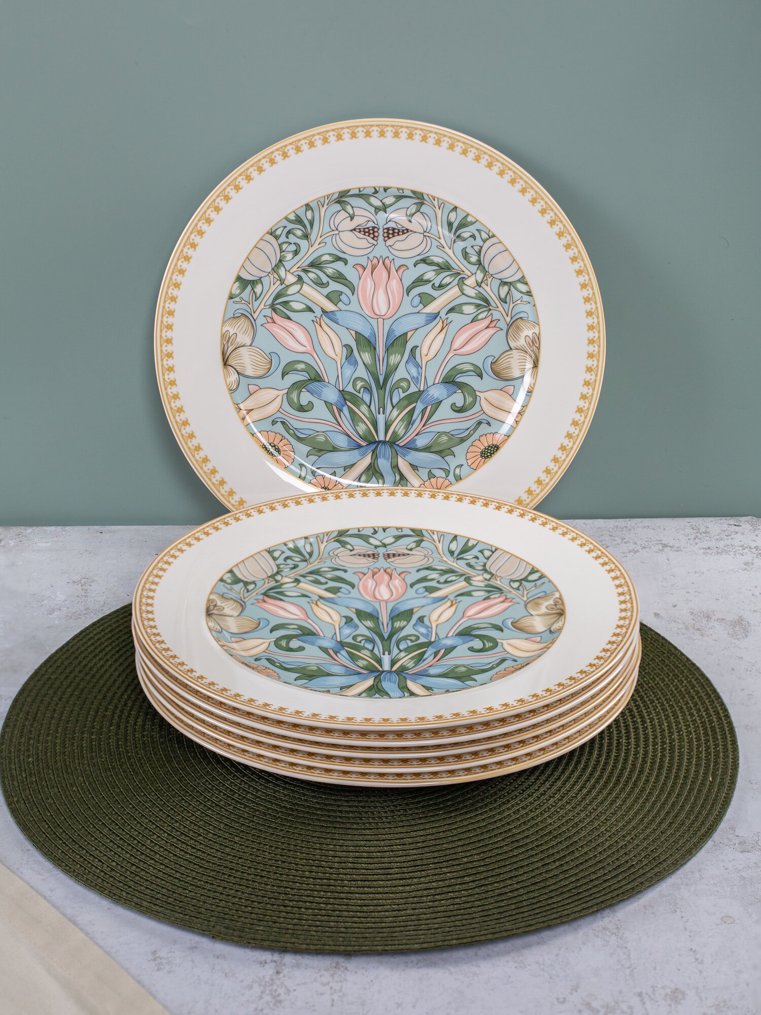 Сервиз столовый FIORETTA "FLOWERS" на 4 персоны, 16 предметов, фарфоровый