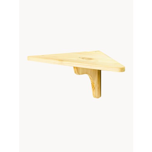 Полка угловая настенная IKEA JANAXEL, массив сосны, 43х23х22 см