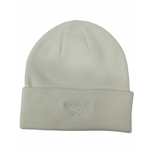 фото Шапка reebok flat knit beanie для мальчиков, размер onesize, бежевый