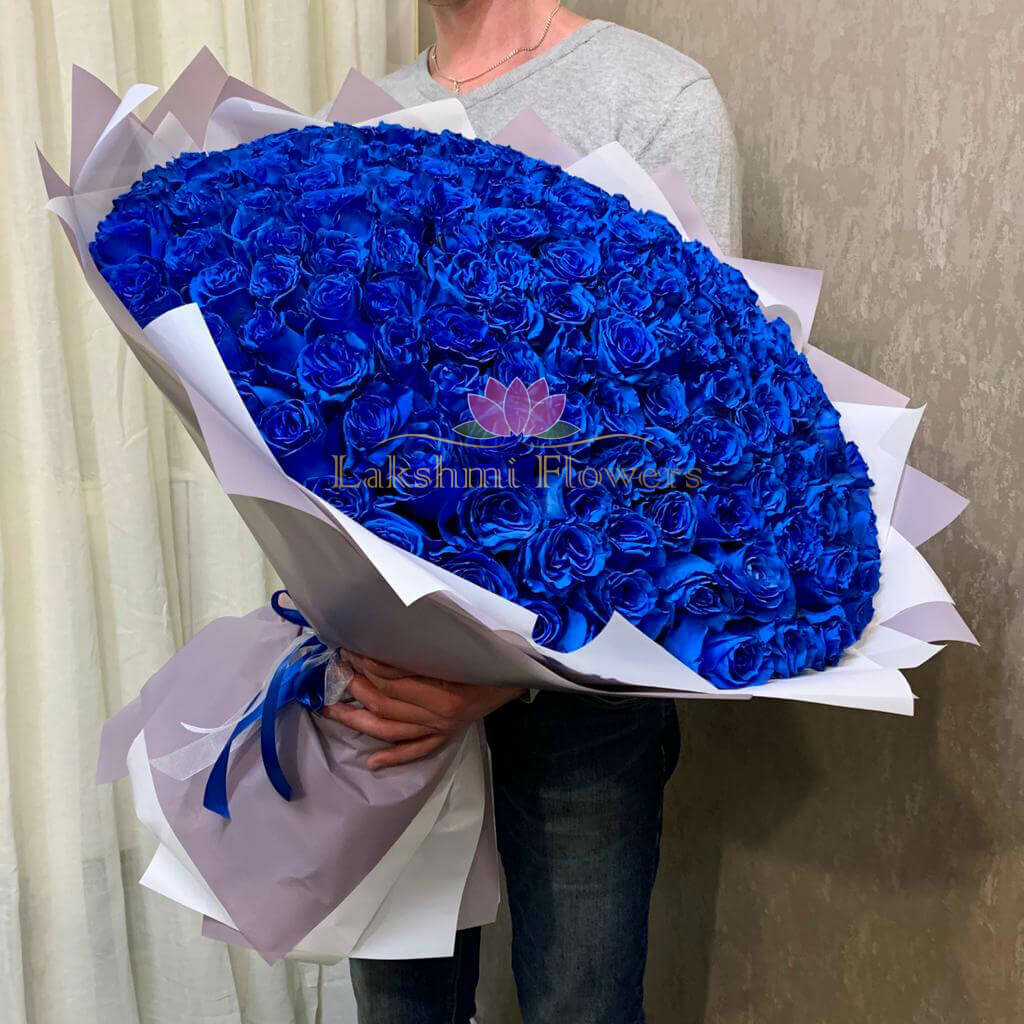 201 синяя роза / Букет из 201 синей розы в авторской упаковке