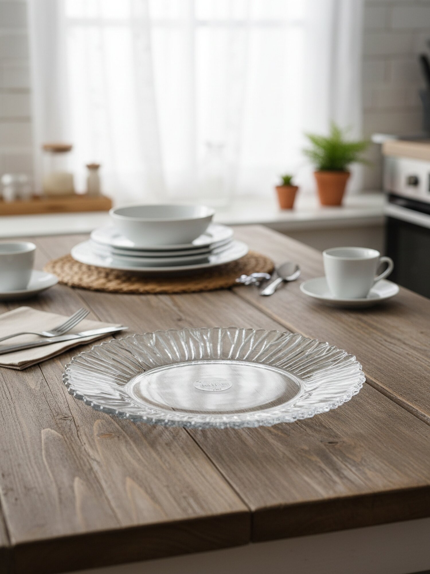 Блюдо стекло  круглое  31 5 см  Pasabahce  Aurora  10499SLB